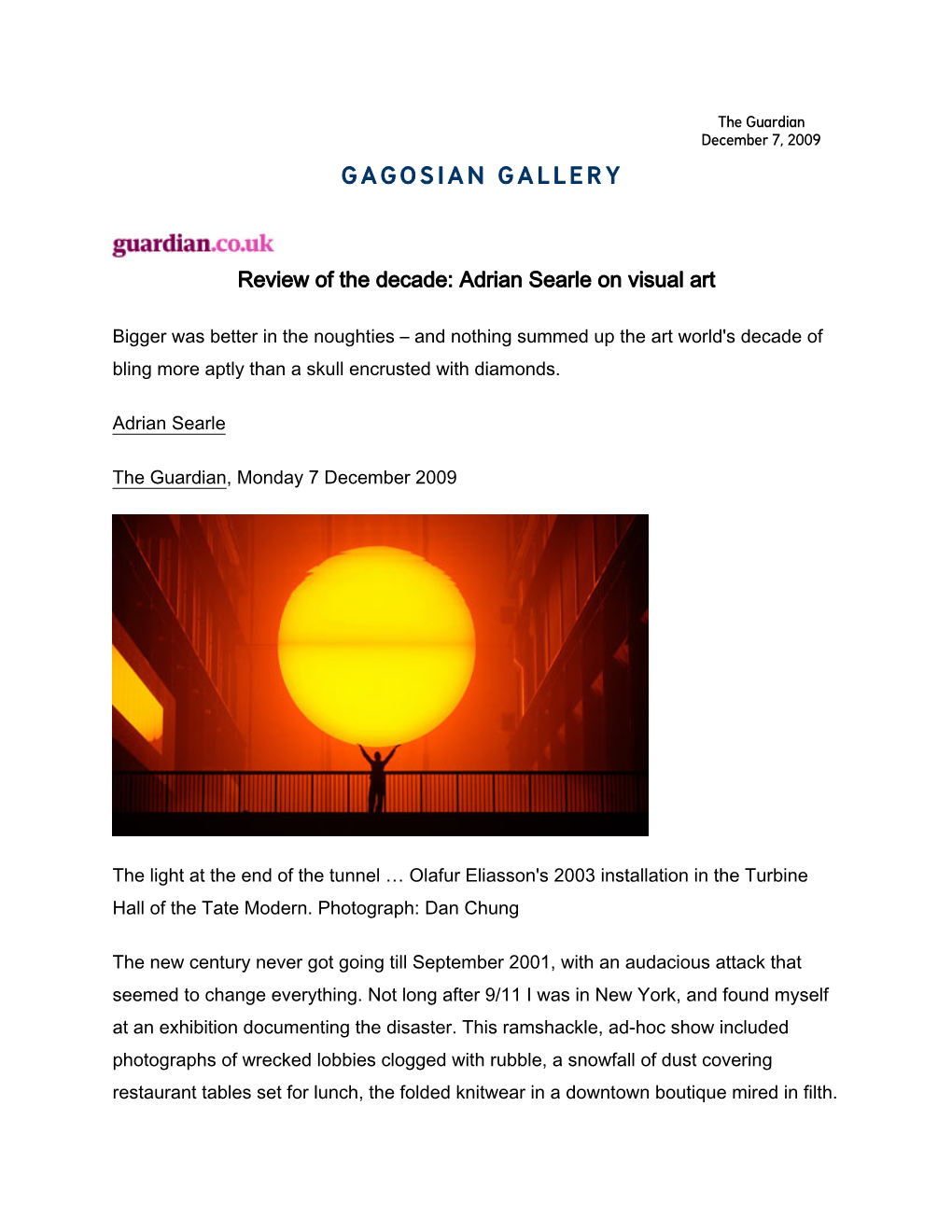 Review of the Decade: Adrian Searle on Visual Art