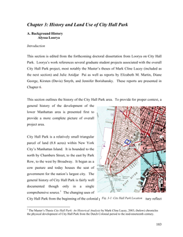 Chapter 3: History and Land Use of City Hall Park
