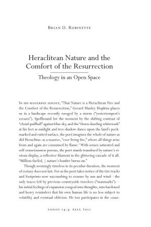 Heraclitean Nature and the Comfort of the Resurrection: Theology in An