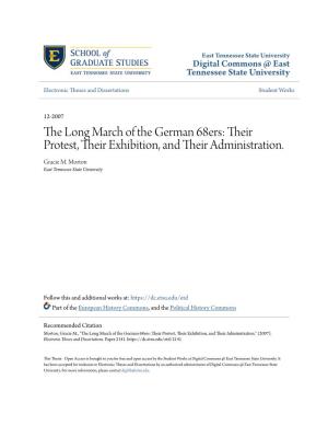 The Long March of the German 68Ers: Their Protest, Their Exhibition, and Their Administration