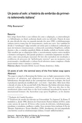 Un Posto Al Sole: a História Do Embrião Da Primeira Telenovela Italiana