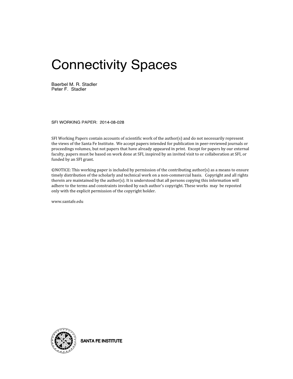 Connectivity Spaces