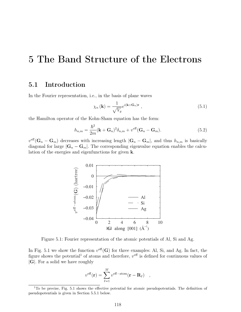 5 the Band Structure of the Electrons