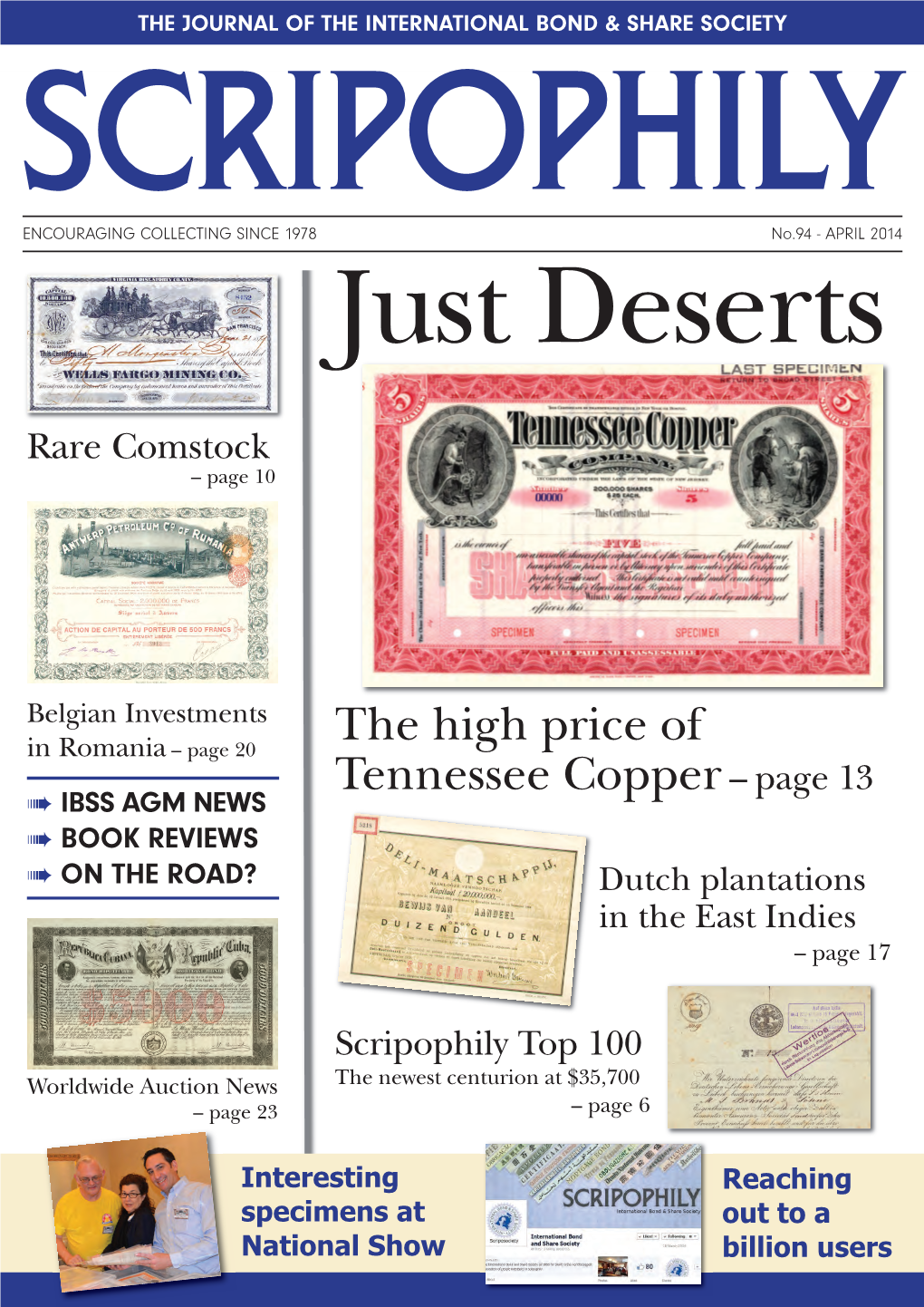 Page 13 « IBSS AGM NEWS Tennessee Copper « BOOK REVIEWS « on the ROAD? Dutch Plantations in the East Indies – Page 17