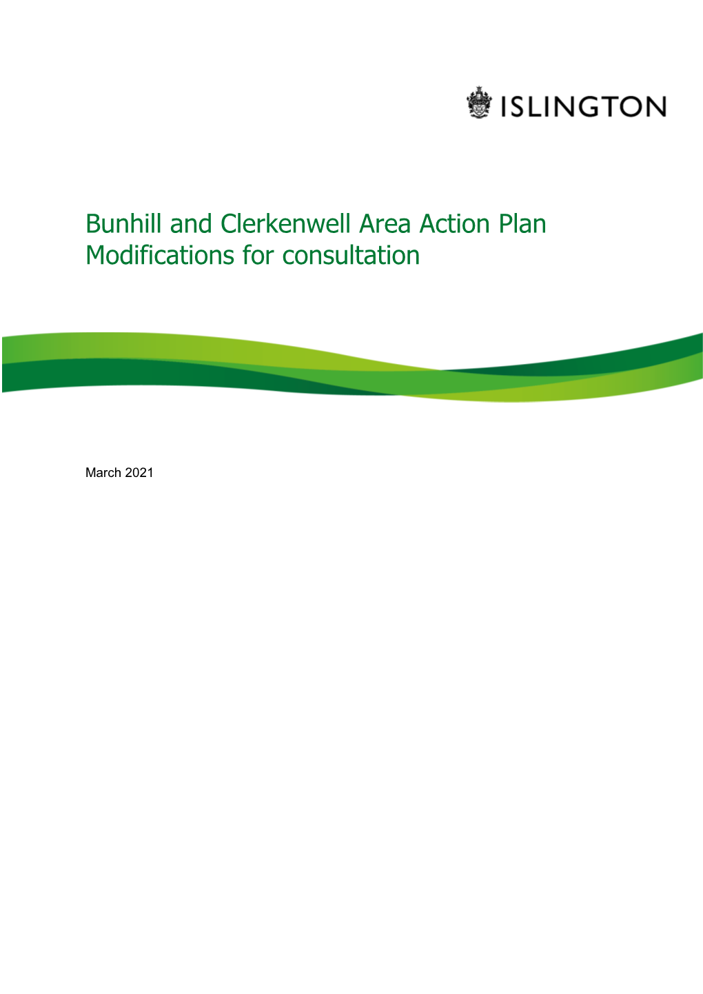 Bunhill and Clerkenwell Area Action Plan Modifications for Consultation