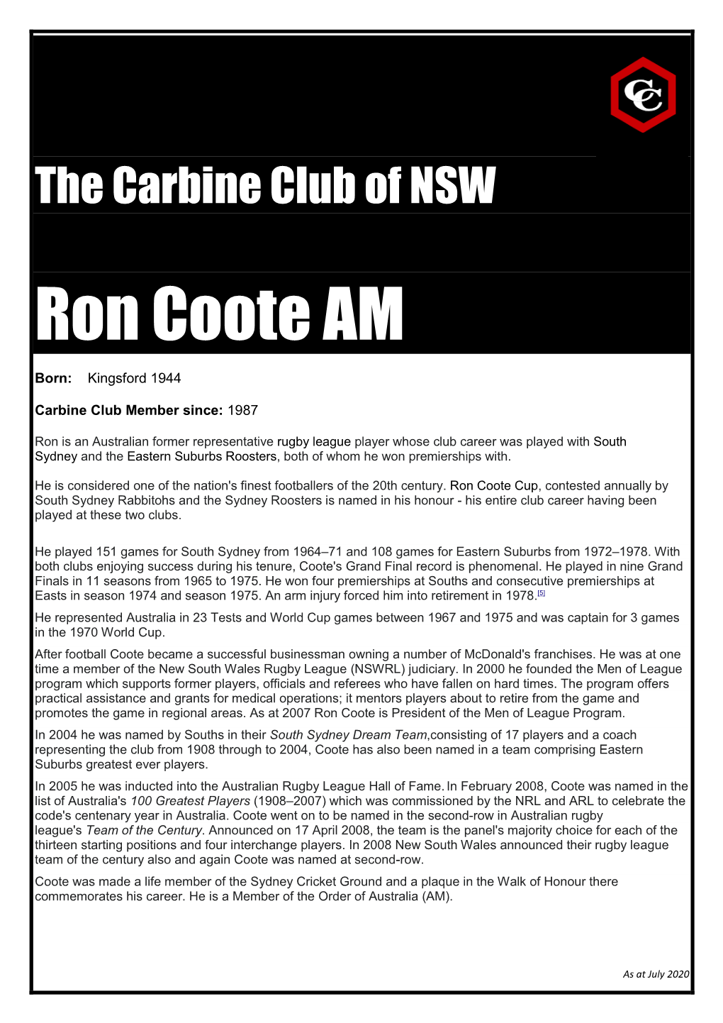 Ron Coote AM