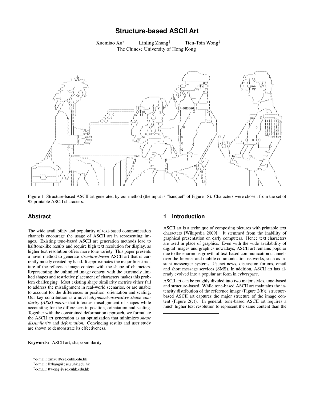 Structure-Based ASCII Art