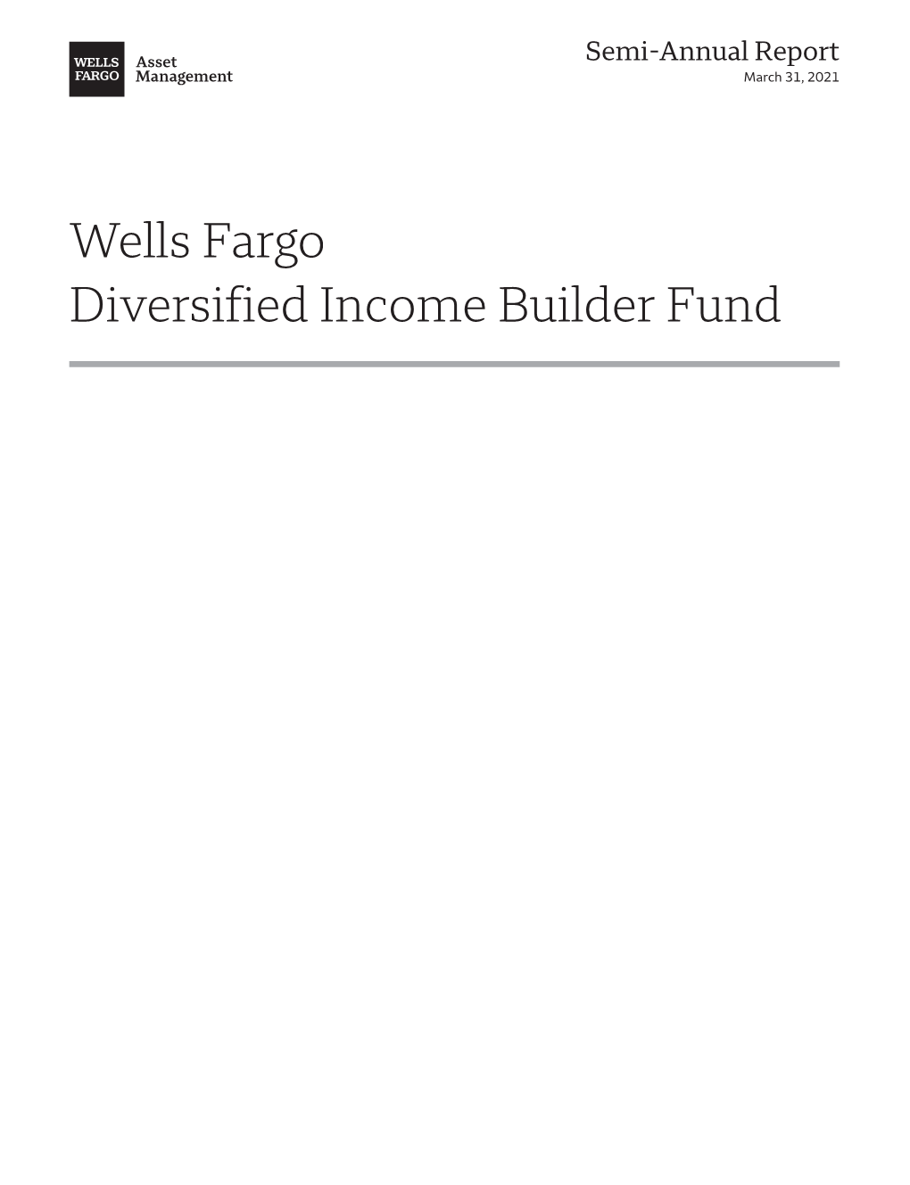 Wells Fargo Diversified Income Builder Fund