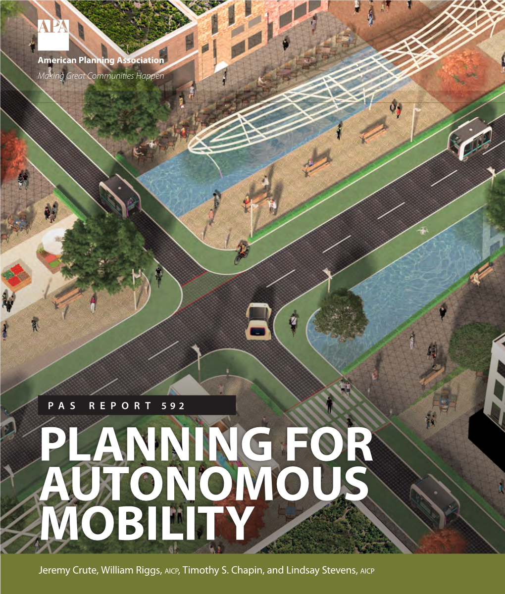 Planning for Autonomous Mobility (PAS Report 592)