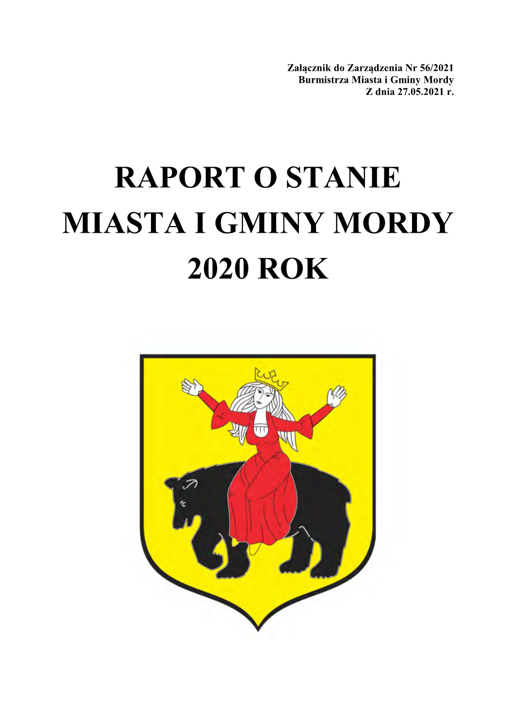 Raport O Stanie Miasta I Gminy Mordy 2020 Rok