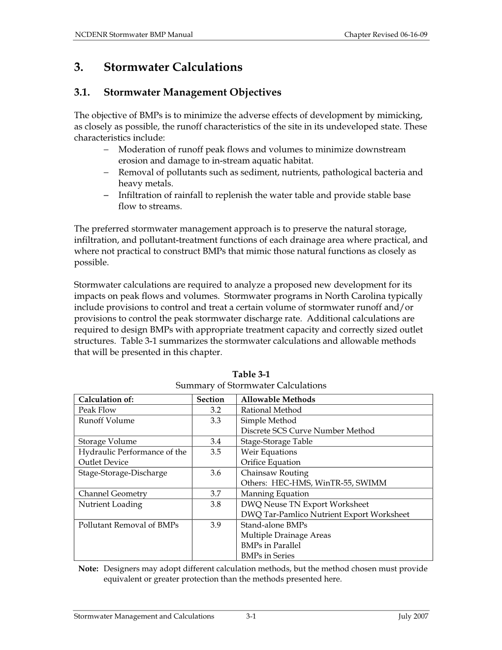 3. Stormwater Calculations