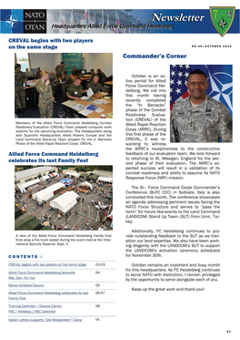Newsletternewsletter Headquartersheadquarters Alliedallied Forceforce Commandcommand Heidelbergheidelberg