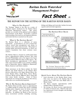 The Report on the Setting of the Raritan River Basin