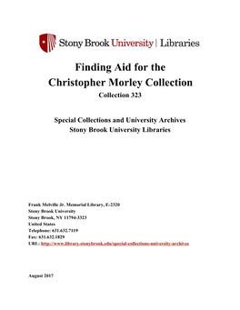 Finding Aid for the ​​Christopher Morley Collection