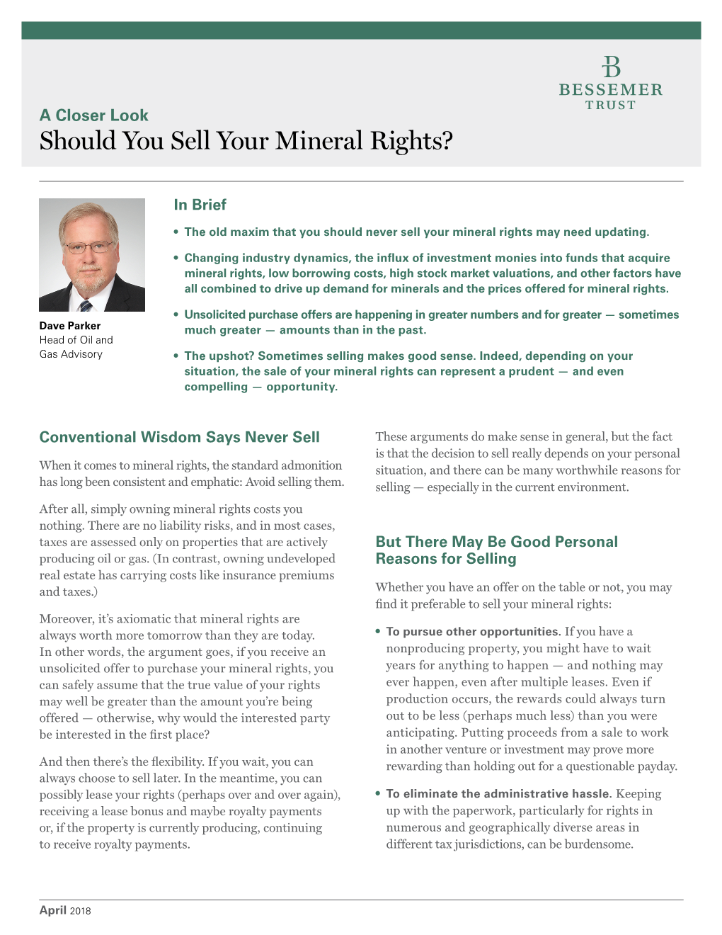 Should You Sell Your Mineral Rights?