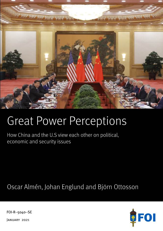 Great Power Perceptions How China and the U.S View Each Other on Political, Economic and Security Issues