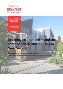 Declining Egalitarianism and the Battle for Affordable Housing in New Zealand