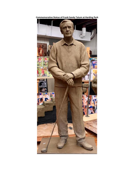 Commemorative Statue of Frank Sandy Tatum at Harding Park