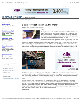 Scott Pilgrim Vs. the World' - Chicago Tribune 10-08-25 3:49 PM