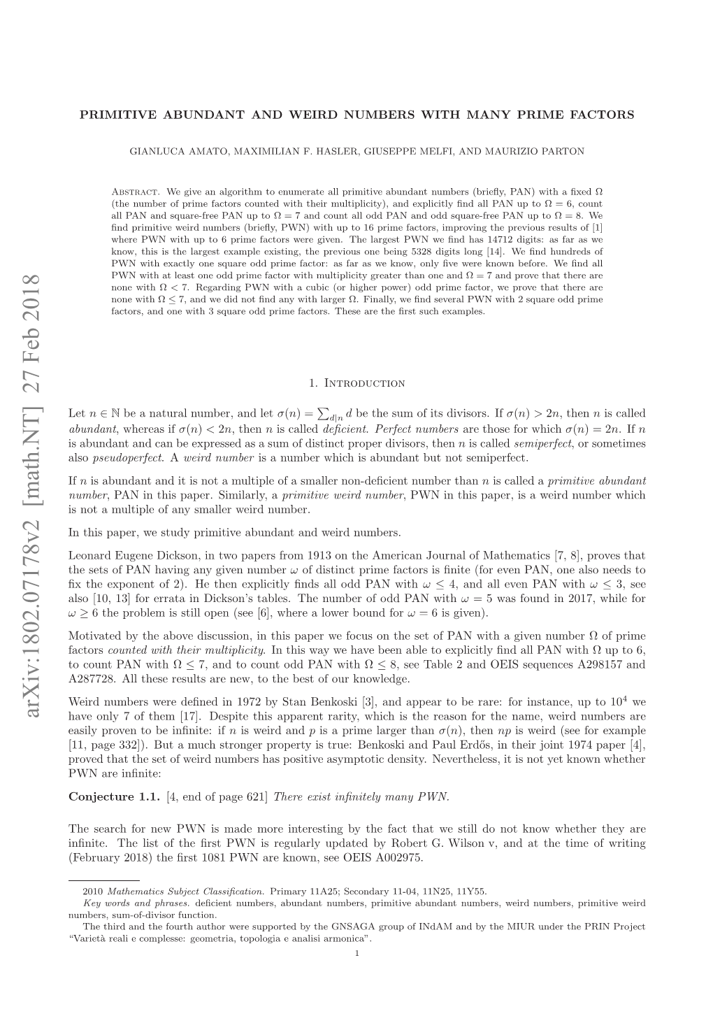 Primitive Abundant and Weird Numbers with Many Prime Factors 3