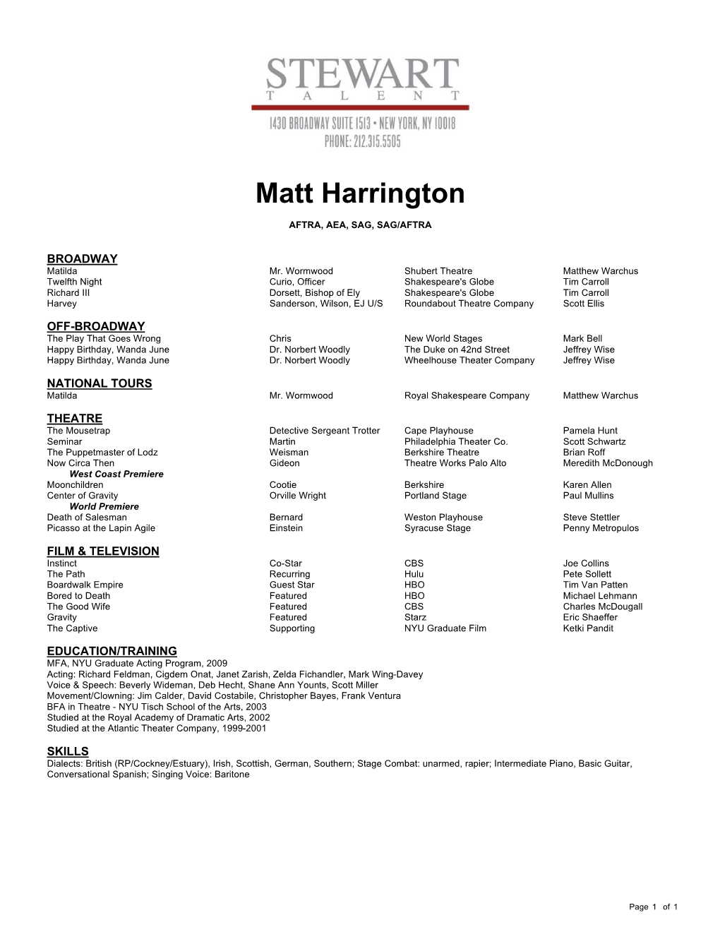 Matt Harrington