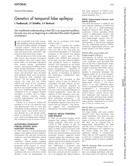 Genetics of Temporal Lobe Epilepsy