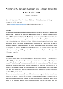 Cooperativity Between Hydrogen- and Halogen Bonds: the Case of Selenourea