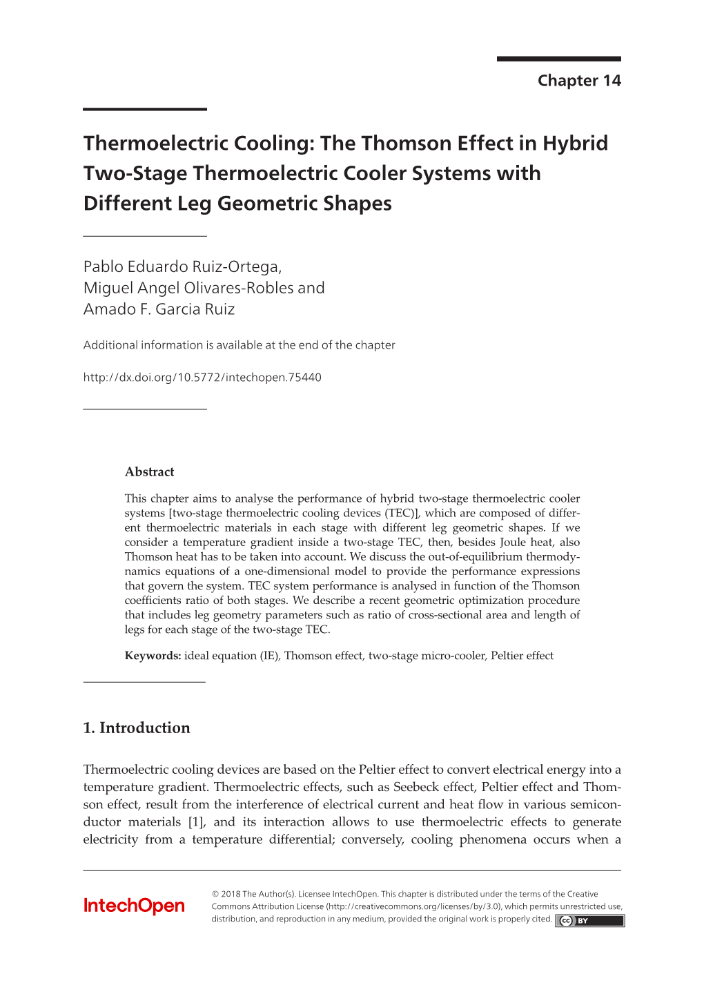 Thermoelectric Cooling: the Thomson Effect in Hybrid Two-Stage Thermoelectric Cooler Systems with Different Leg Geometric Shapes