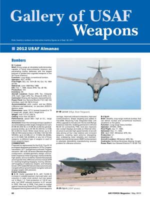 Gallery of USAF Weapons Note: Inventory Numbers Are Total Active Inventory Figures As of Sept