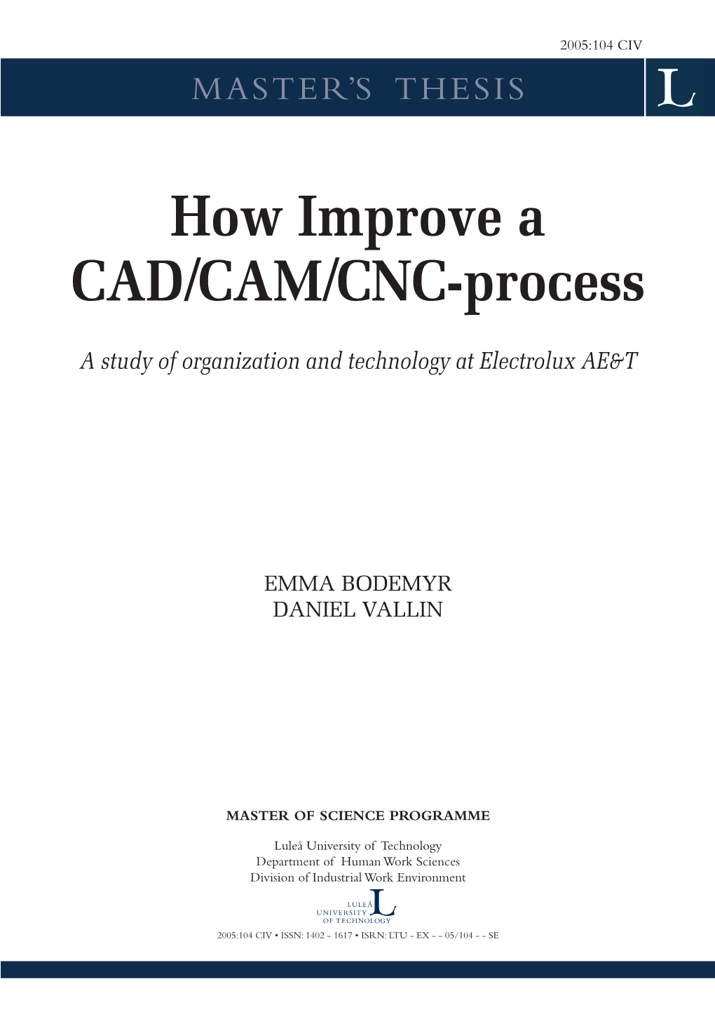 How to Improve a CAD/CAM/CNC