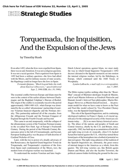 Torquemada, the Inquisition, and the Expulsion of the Jews