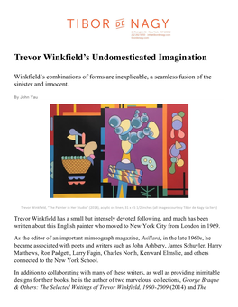 Trevor Winkfield's Undomesticated Imagination