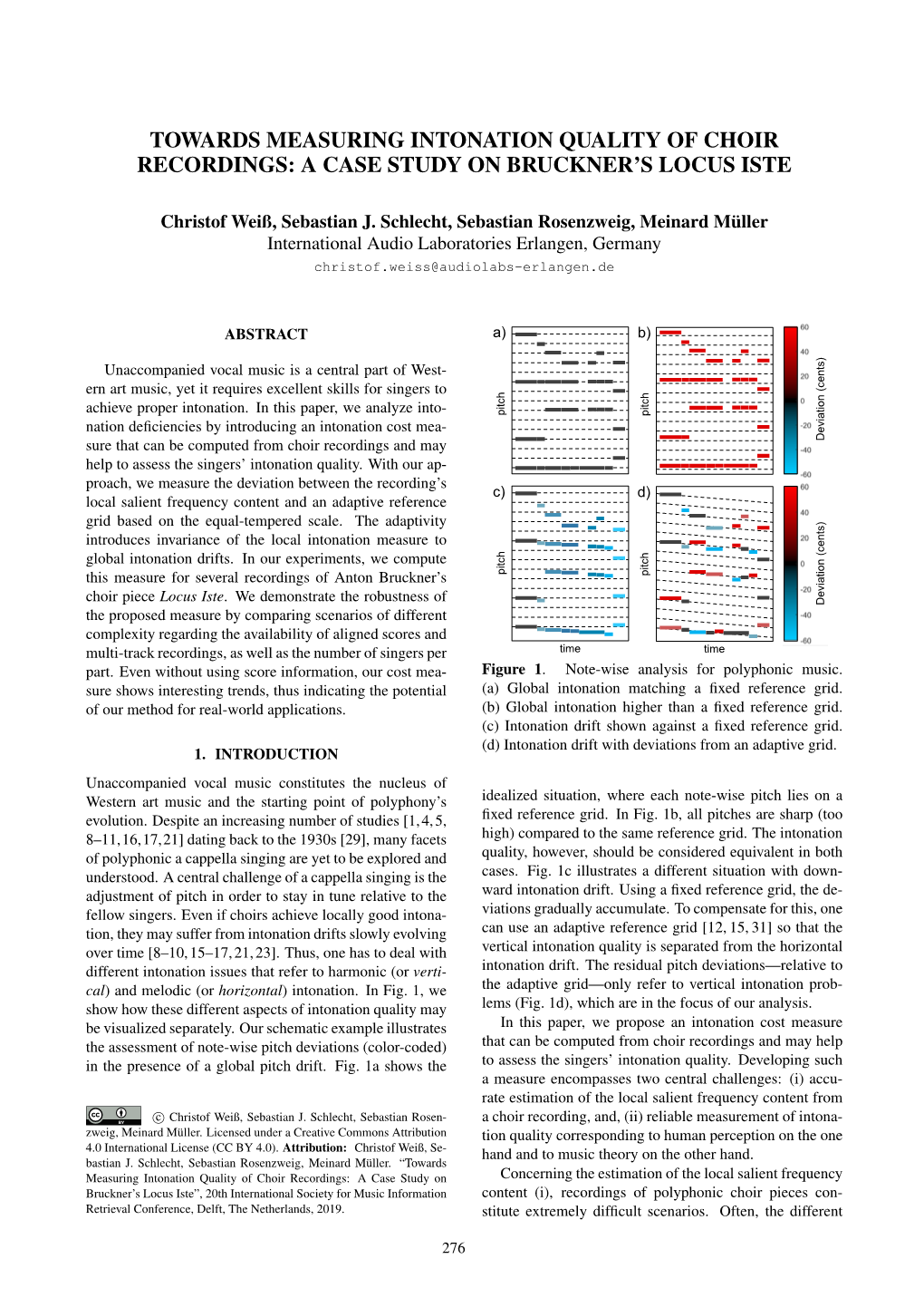 Towards Measuring Intonation Quality of Choir Recordings: a Case Study on Bruckner’S Locus Iste