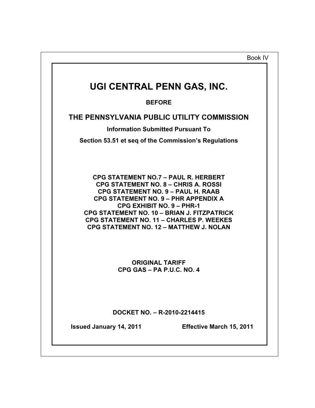 Ugi Central Penn Gas, Inc