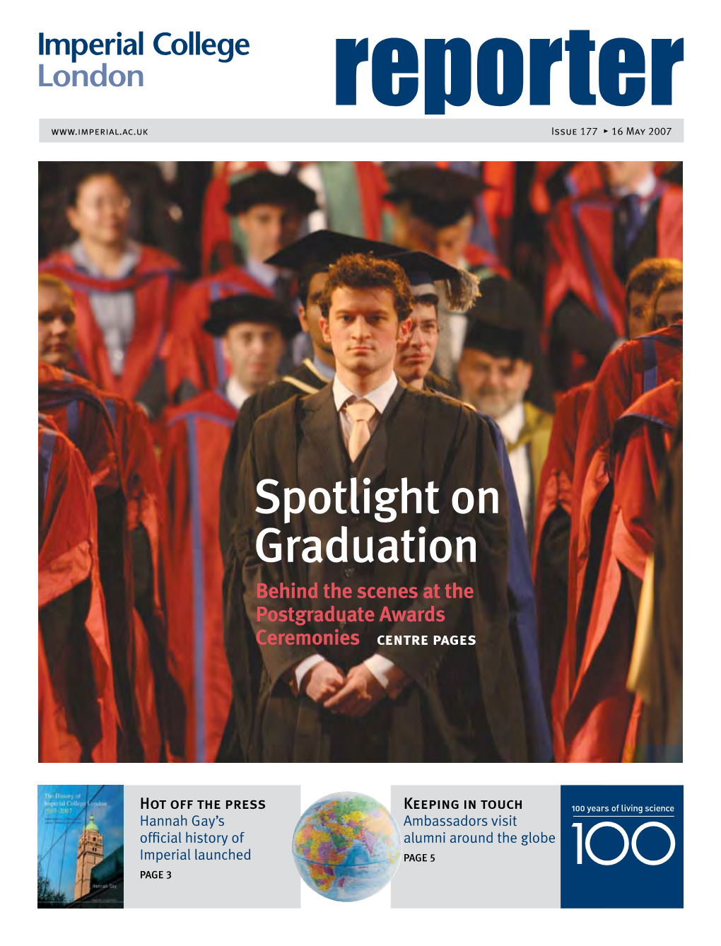 Spotlight on Graduation Behind the Scenes at the Postgraduate Awards Ceremonies Centre Pages