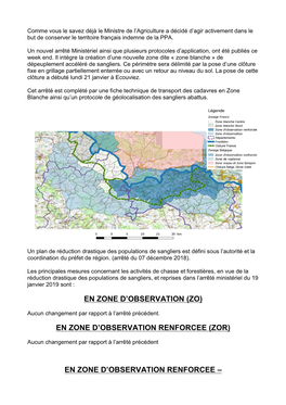 Zo) En Zone D'observation Renforcee (Zor
