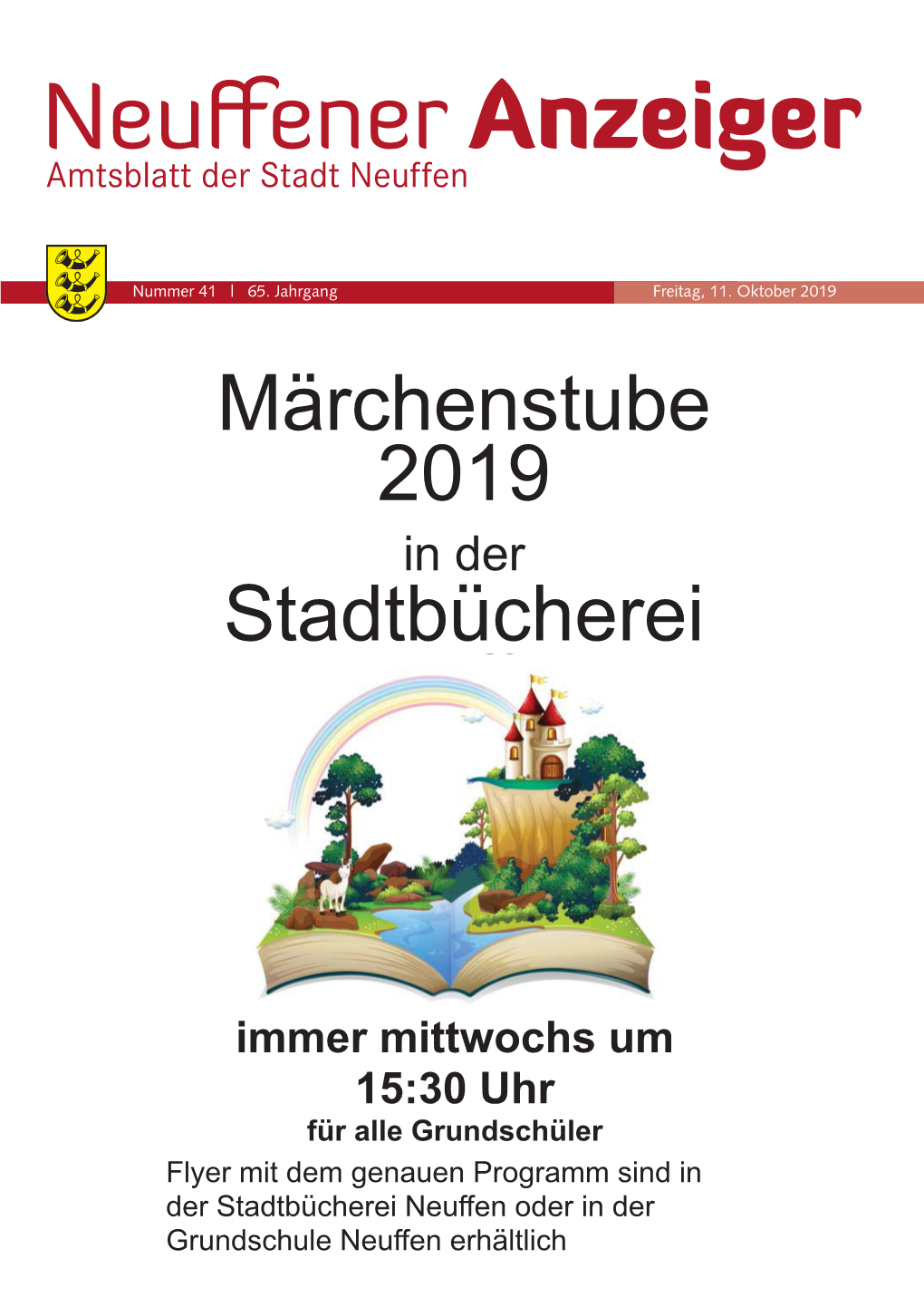 Neuffener Anzeiger KW 41 / 2019 (PDF-Datei)