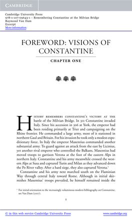 Foreword: Visions of Constantine