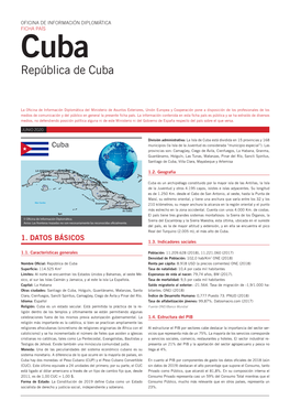 Ficha País De Cuba