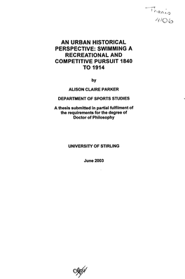 By a Thesis Submitted in Partial Fulfilment of the Requirements for The