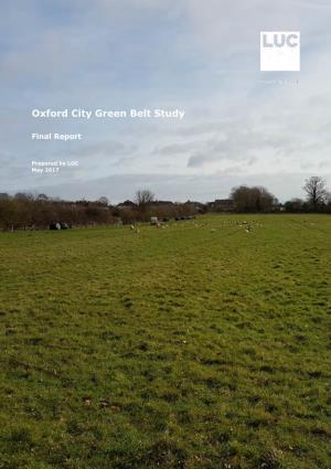 Oxford City Green Belt Study