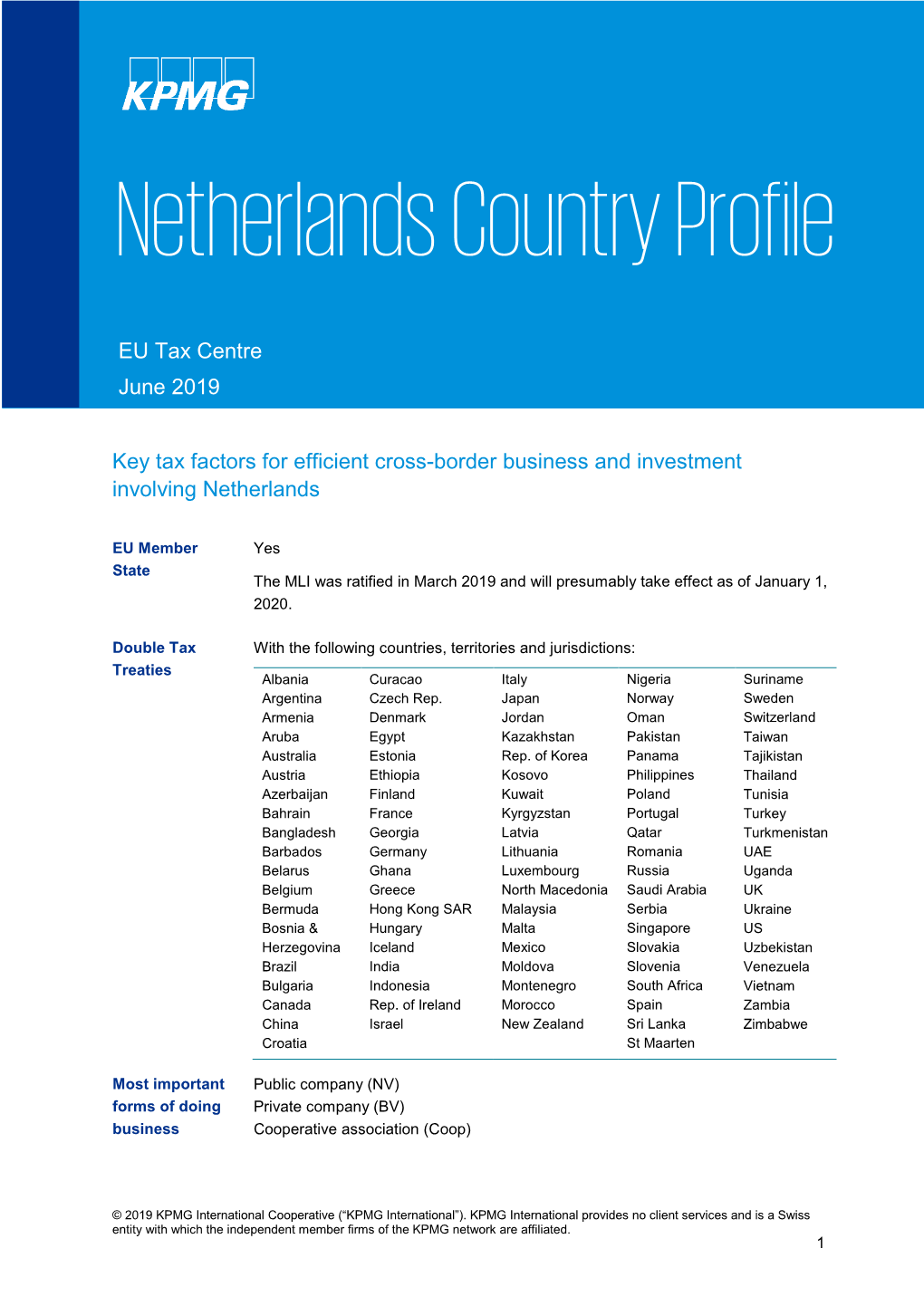 Netherlands Country Profile