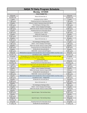 NASA TV Schedule for Web (Week of 6-1-2020).Xlsx