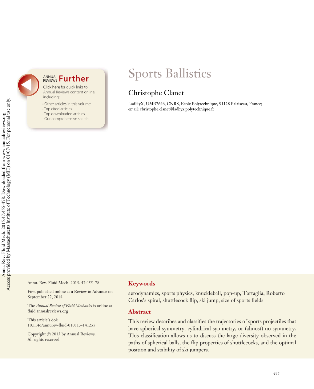 Sports Ballistics