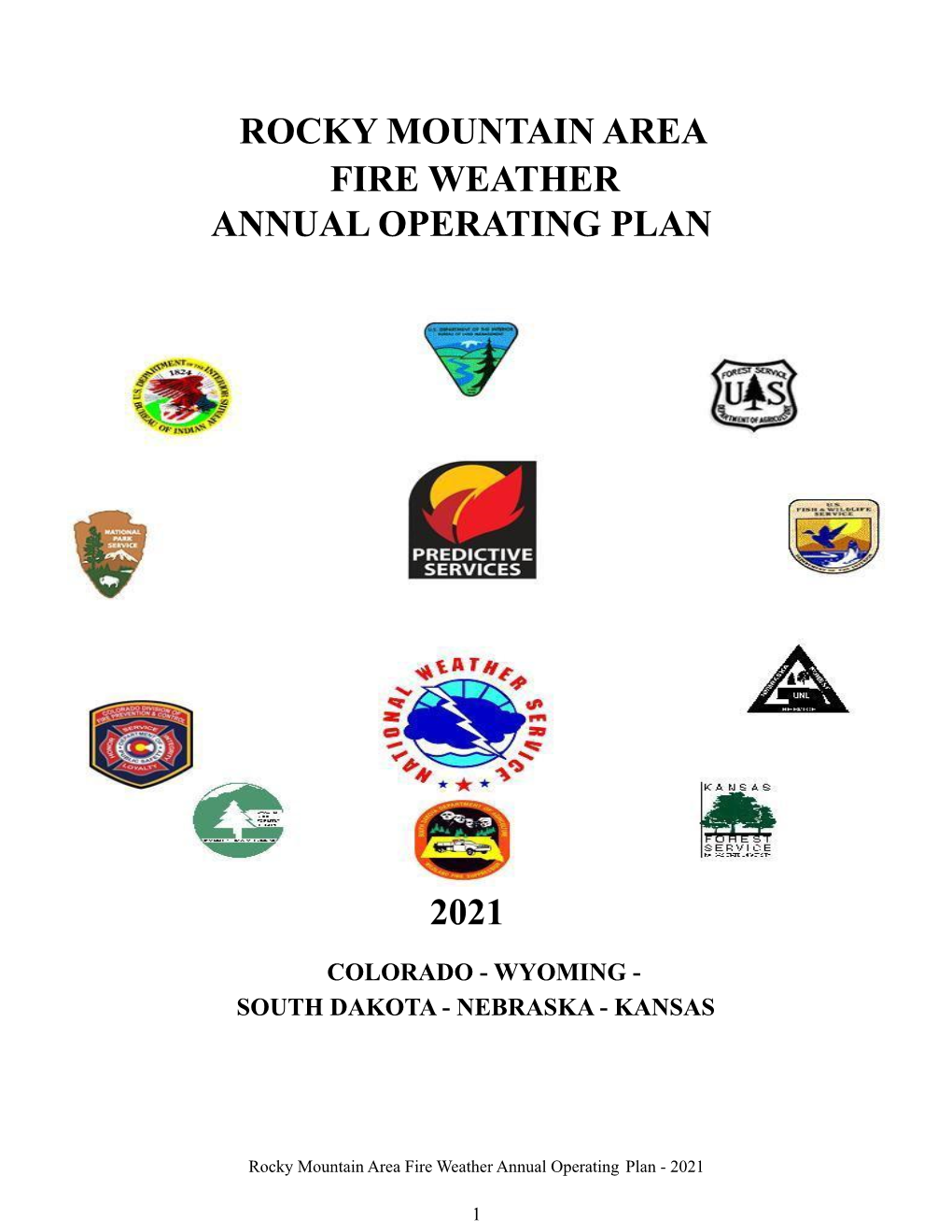 Rocky Mountain Area Fire Weather Annual Operating Plan 2021
