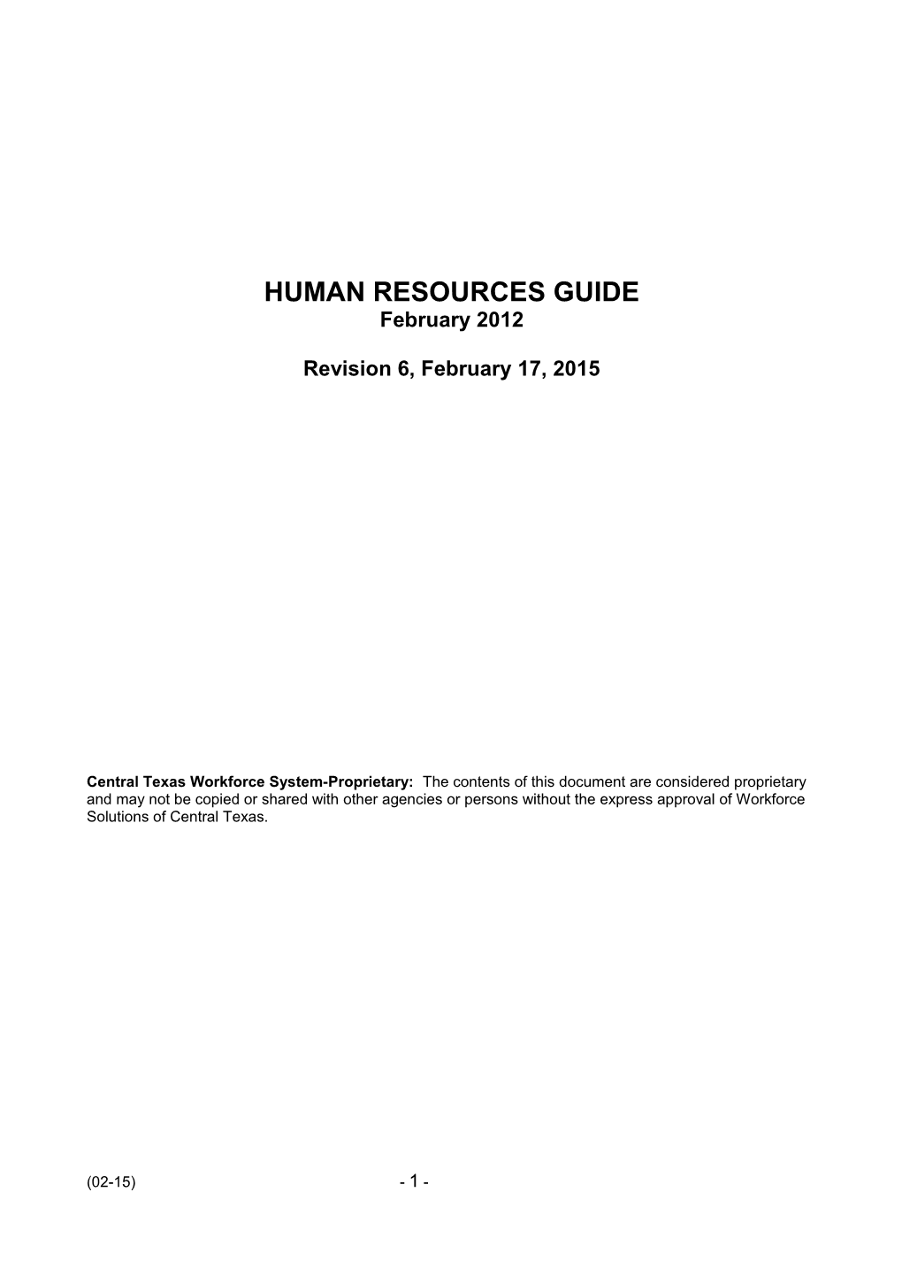 Human Resources Guide