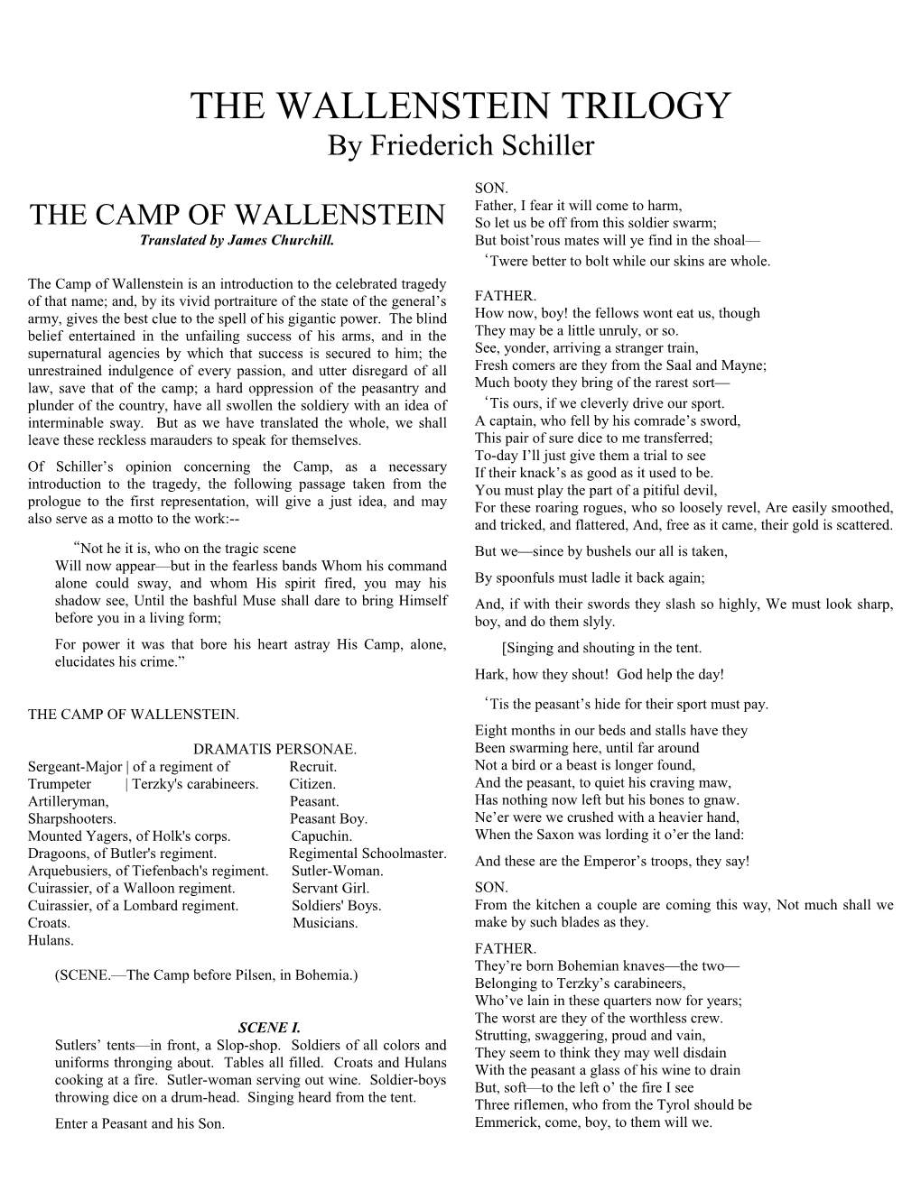 The Camp of Wallenstein