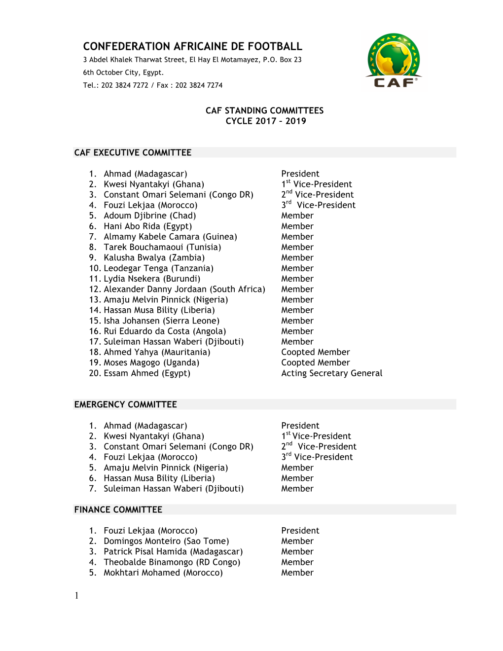 Standing Committees ENG Without Colors 24 Oct 2017