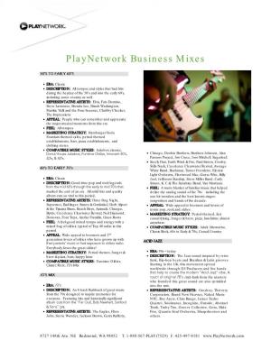 Playnetwork Business Mixes