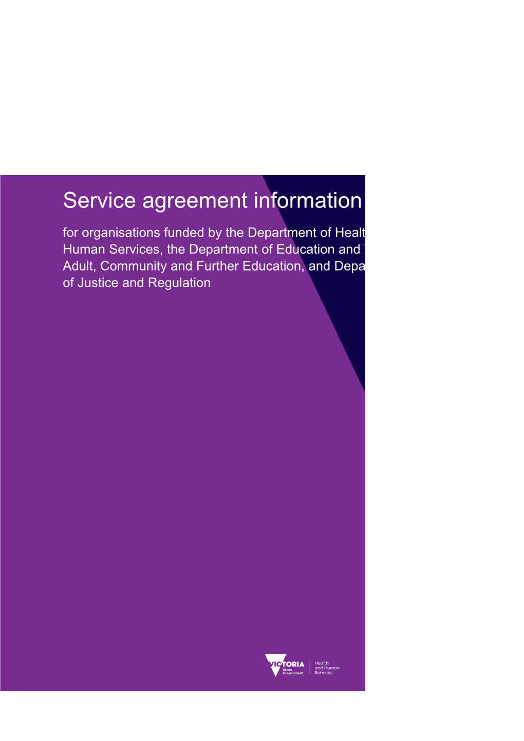 Service Agreement Information Kit for Funded Organisations